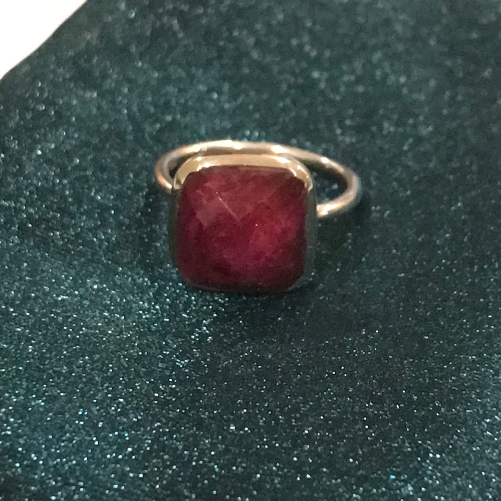 Sundance faceted garnet ring